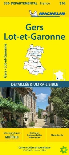 Gers  Lot-et-Garonne - Michelin Local Map 336
