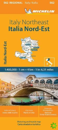 Italy Northeast - Michelin Regional Map 562