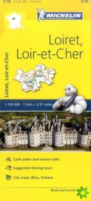 Loiret, Loir-et-Cher - Michelin Local Map 318