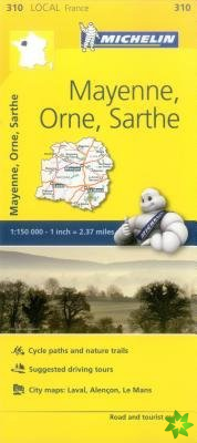 Mayenne, Orne, Sarthe - Michelin Local Map 310