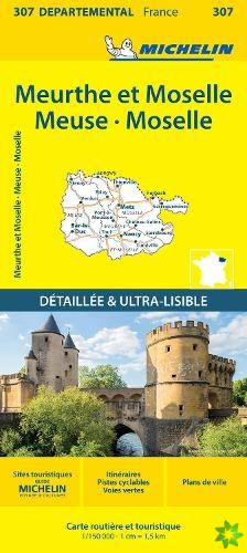 Meuse Meurthe-et-Moselle  Moselle  - Michelin Local Map 307