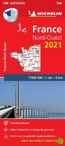 Northwestern France 2021- Michelin National Map 706