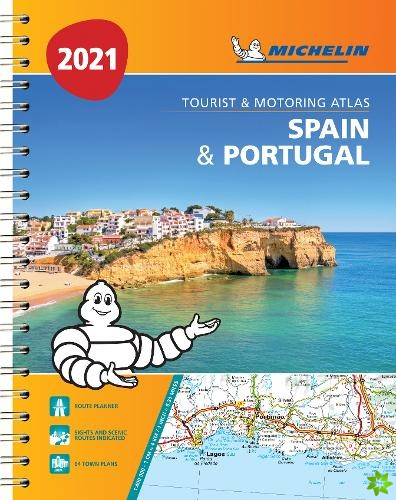 Spain & Portugal 2021 - Tourist and Motoring Atlas (A4-Spiral)