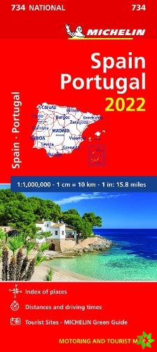 Spain & Portugal 2022 - Michelin National Map 734