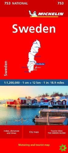 Sweden - Michelin National Map 753
