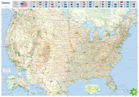 U.S.A - Michelin rolled & tubed wall map Paper