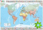 World - Michelin rolled & tubed wall map Encapsulated