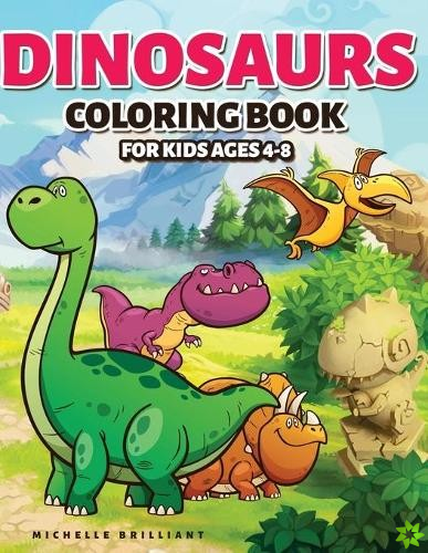 Dinosaurs Coloring Book for Kids Ages 4-8