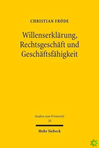 Willenserklarung, Rechtsgeschaft und Geschaftsfahigkeit