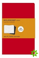 Moleskine Ruled Cahier - Red Cover (3 Set)