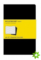 Moleskine Squared Cahier - Black Cover (3 Set)