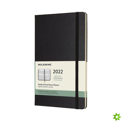 Moleskine 2022 12-Month Weekly Large Hardcover Vertical Notebook