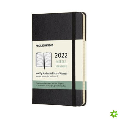 Moleskine 2022 12-Month Weekly Pocket Hardcover Horizontal Notebook