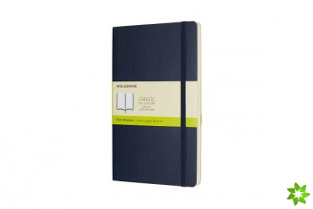 Moleskine Sapphire Blue Large Plain Notebook Soft