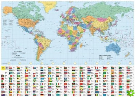 Philip's RGS World Wall Map (with Flags)