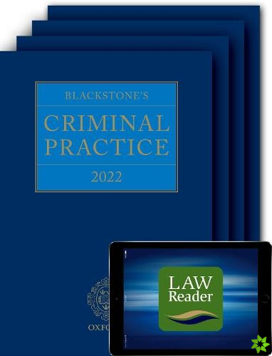 Blackstone's Criminal Practice 2022: Book, All Supplements, and Digital Pack