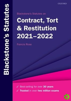 Blackstone's Statutes on Contract, Tort & Restitution 2021-2022