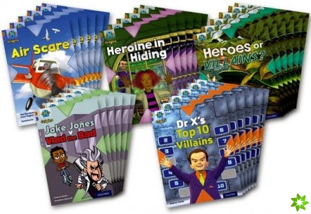 Project X Origins: Brown Book Band, Oxford Level 11: Heroes and Villains: Class Pack of 30