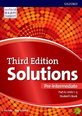 Solutions: Pre-Intermediate: Student's Book A Units 1-3