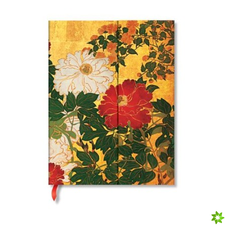 Natsu (Rinpa Florals) Ultra Lined Hardback Journal (Wrap Closure)