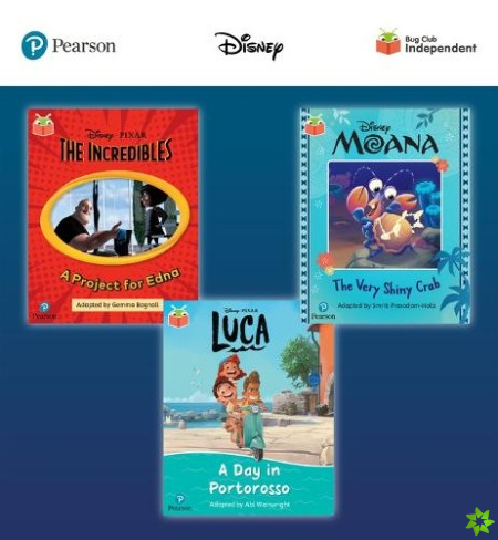 Pearson Bug Club Disney Year 1 Pack A, including decodable phonics readers for phase 5: Finding The Incredibles: A Project for Edna, Moana: The Very S
