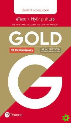 Gold B1 Preliminary New Edition Students' eText and MyEnglishLab Access Card