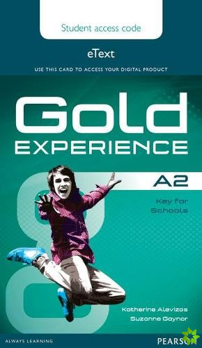 Gold Experience A2 eText Student Access Card