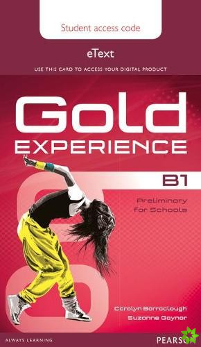Gold Experience B1 eText Student Access Card