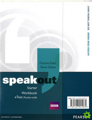 Speakout Starter Workbook eText Access Card
