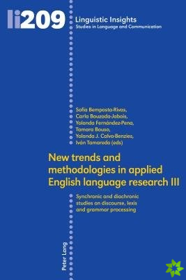 New trends and methodologies in applied English language research III