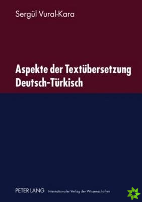 Aspekte Der Textuebersetzung Deutsch-Tuerkisch