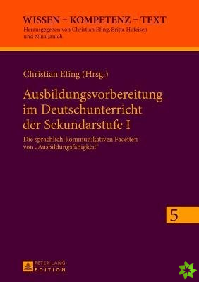 Ausbildungsvorbereitung Im Deutschunterricht Der Sekundarstufe I