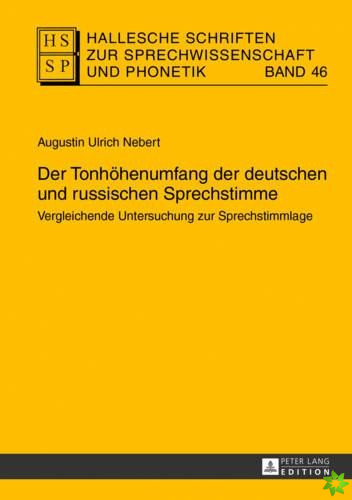 Tonhoehenumfang Der Deutschen Und Russischen Sprechstimme