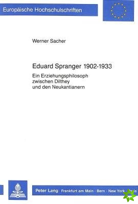Eduard Spranger 1902 - 1933