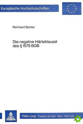 Die Negative Haerteklausel Des 1579 Bgb
