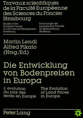 Evolution of Land Prices in Europe