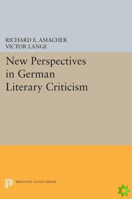 New Perspectives in German Literary Criticism