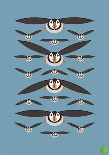 Flying Puffins A5 Hardback Notebook