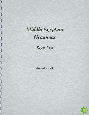 Middle Egyptian Grammar