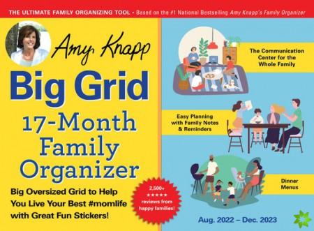 2023 Amy Knapp's Big Grid Family Organizer Wall Calendar