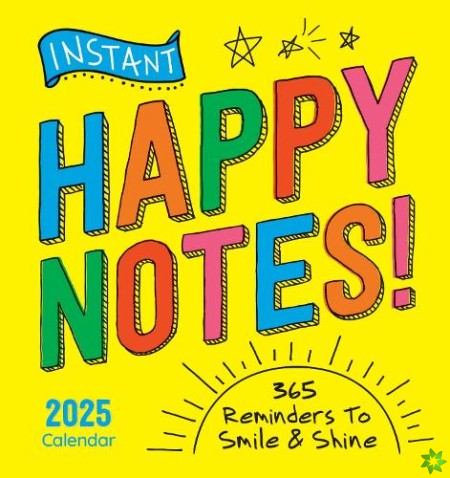 2025 Instant Happy Notes Boxed Calendar