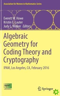 Algebraic Geometry for Coding Theory and Cryptography