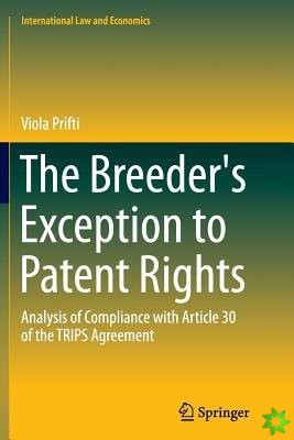 Breeder's Exception to Patent Rights