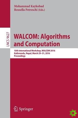 WALCOM: Algorithms and Computation
