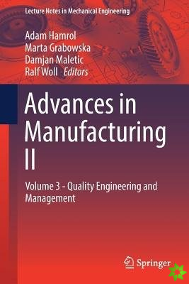 Advances in Manufacturing II