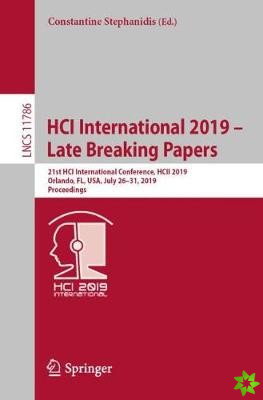 HCI International 2019  Late Breaking Papers