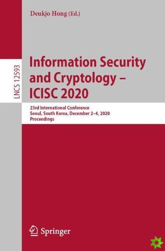 Information Security and Cryptology   ICISC 2020