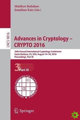 Advances in Cryptology  CRYPTO 2016