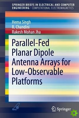Parallel-Fed Planar Dipole Antenna Arrays for Low-Observable Platforms