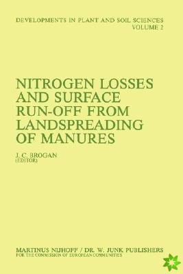 Nitrogen Losses and Surface Run-Off from Landspreading of Manures